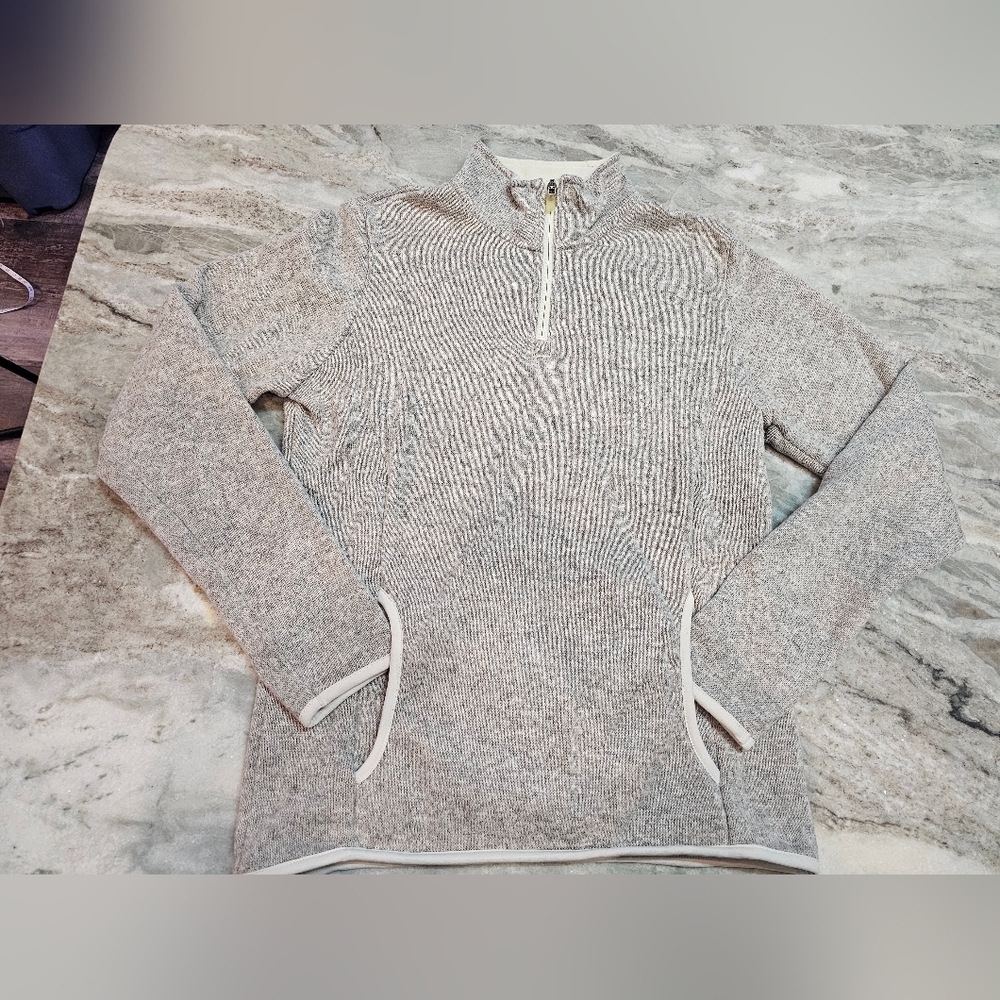 Charles River Apparel Women’s M Gray Quarter-Zip Fleece Pullover – Soft